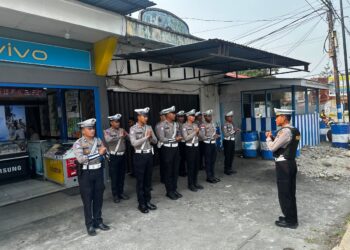 Utamakan Keselamatan Pengguna Jalan, Satlantas Polres Jayawijaya Gelar Strong Point Pagi di Sejumlah Persimpangan Kota Wamena