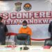 Kapolresta Manokwari Pimpin Press Conference Pengungkapan Kasus Tindak Pidana Melakukan Kekerasan terhadap Anak Yang Menyebabkan Kematian dan Pencurian Dengan Kekerasan