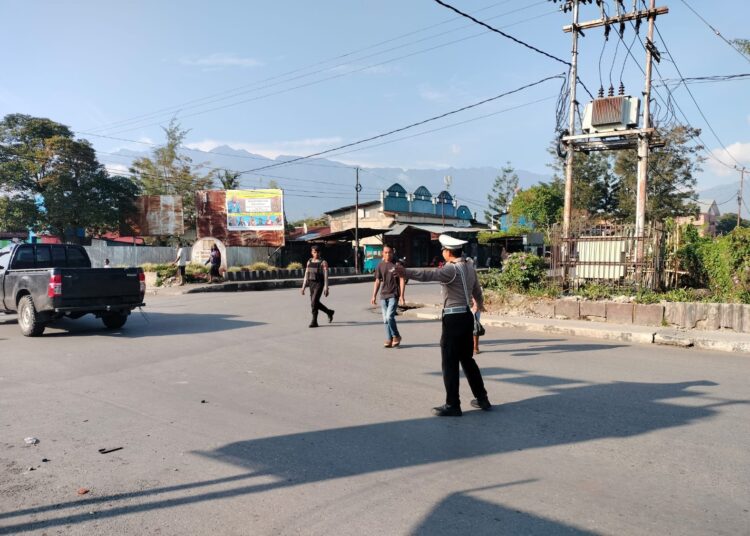 Satlantas Polres Jayawijaya Gelar Strong Point Pagi, Wujudkan Pelayanan Humanis kepada Masyarakat