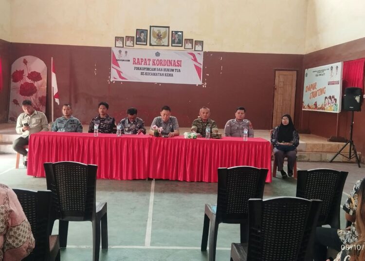 Hadiri Rakor Forkopimcam dan Hukum Tua se-Kecamatan Kema, Danramil 1310-05/Kauditan Bahas Karhutla, Jembatan, KDKMP, Manunggal Air dan Rekrutmen TNI