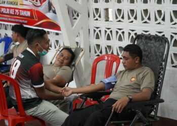 Sambut Hut Humas Polri Ke-75 Tahun 2026, Humas Polresta Manokwari Gelar Bakti Kesehatan Donor Darah di Aula Polresta Manokwari