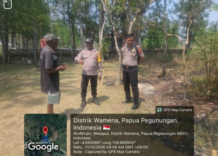 Polisi Peduli Pangan, Kabag SDM Polres Jayawijaya Sambangi Kelompok Tani di Desa Parema