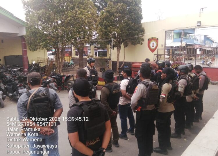 Bersama Jaga Wamena Tetap Aman, Polres Jayawijaya Lakukan Razia Senjata Tajam