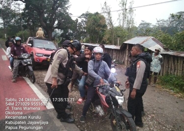 Bersama Jaga Wamena Tetap Aman, Polres Jayawijaya Lakukan Patroli dan Razia