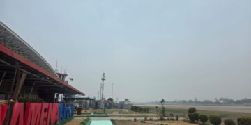 Kabut Asap Ganggu Penerbangan di Bandara Wamena, Polsek Kawasan Bandara Lakukan Monitoring