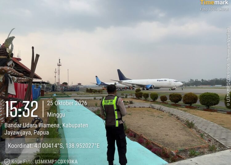 Polsek Kawasan Bandara Wamena Tingkatkan Pengawasan, Kabut Asap Ganggu Sejumlah Penerbangan