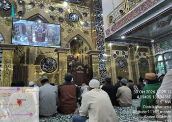 Sat Binmas Polres Jayawijaya Ajak Jemaah Masjid Nurul Hidayah Jaga Kerukunan dan Kamtibmas